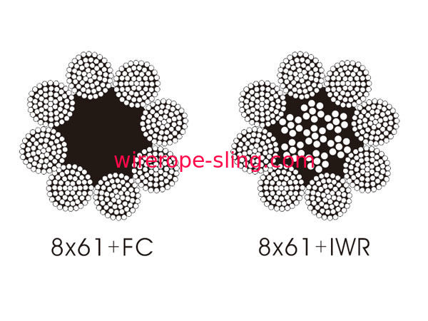 Brin rond 8 x 61 de corde de fil d&#39;acier résistant à l&#39;usure avec de haute résistance