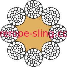 Abrasion linéaire de corde de fil d'acier du contact 8X36WS résistante avec de haute résistance