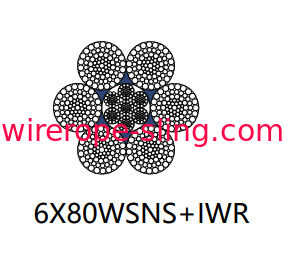 Parallèle de câble en acier galvanisé à faible fatigue posé 6 x 80 Wsns pour le levage