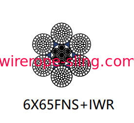 Câble métallique inoxydable de flexibilité élevée 6 x 65 Fns avec un diamètre de 60mm à 120mm