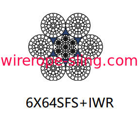 Contact linéaire à torons multicouches en câble d&#39;acier inoxydable de 6 X 64 Sfs