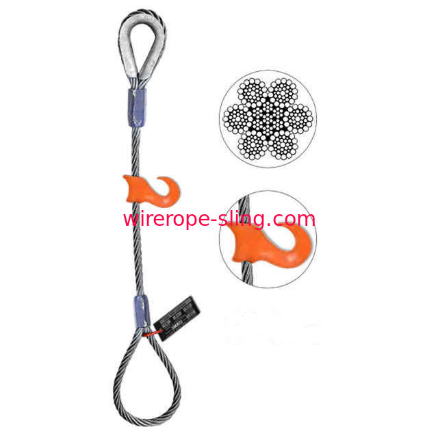 Glissement de la boucle flamande en acier d'oeil d'élingues de levage de crochet de foulard au dé résistant