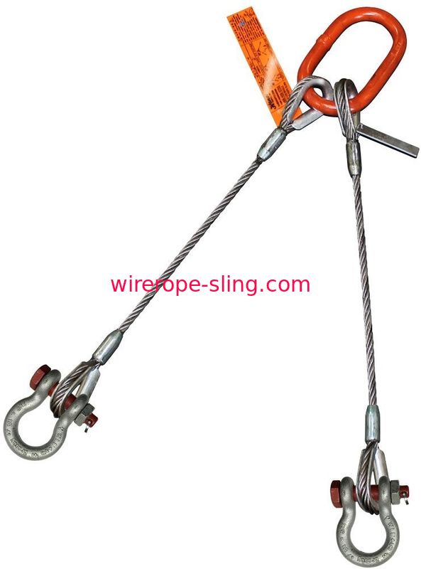 Dé de bride de câble métallique de jambe de 1 po. de diamètre 2 pour boulonner le maillon de jonction oblong de dispositif d'accrochage d'ancre