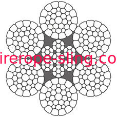 Le câble métallique du transport 6mm de seau de grippage LKS 6-11 tous les fils de C a rendu la longue durée compacte