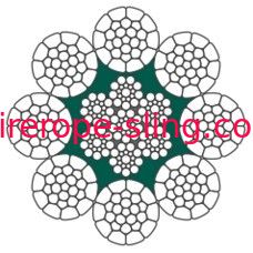 Grue de pince levant les fils externes galvanisés de la corde LKS 8-7 CP de fil d'acier compacts