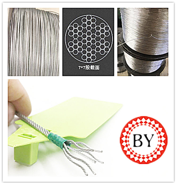 7 * 7 haute tension 1Mm 1,8Mm câble métallique tressé galvanisé