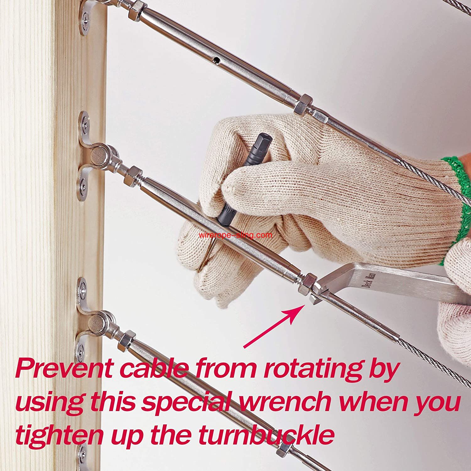 Câble en acier inoxydable angle réglable 1 / 8 