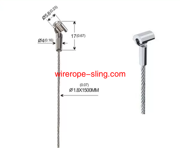 Kit de suspension de câble d'extrémité Cobra en acier inoxydable de 1,8 mm pour suspendre des œuvres d'art et des images