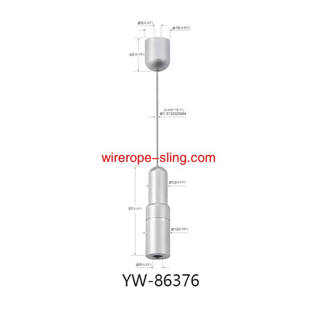 Câble de sécurité en acier galvanisé à double jambe et à double mini - crochet yw86375