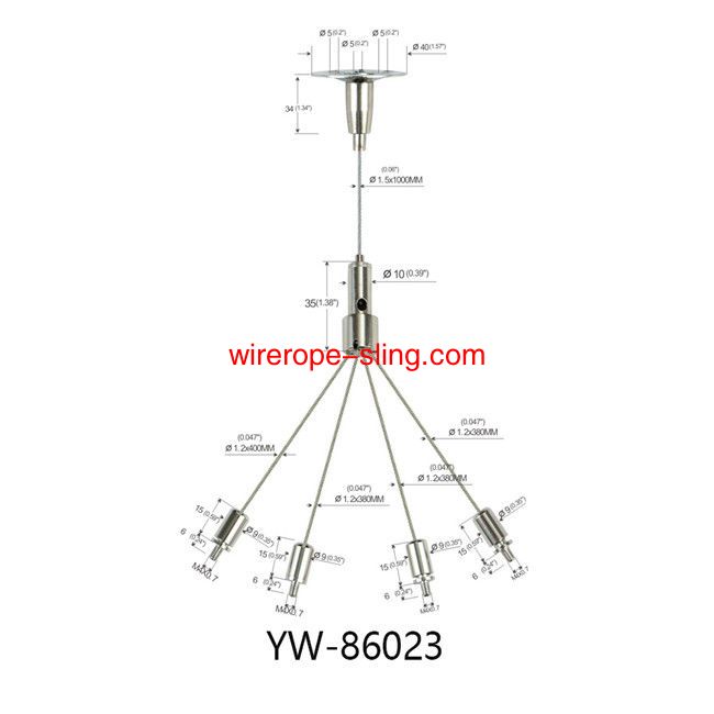 Kit de suspension de fil d'art pince à vis à quatre pattes en laiton nickel 1,5mm dia yw86023