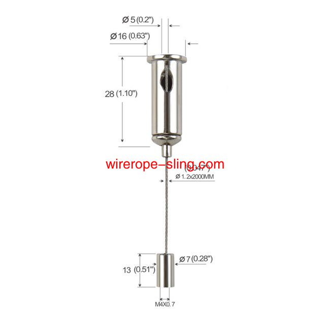 Kit de suspension du câble d'éclairage à verrouillage automatique réglable vers le haut et vers le bas yw86010
