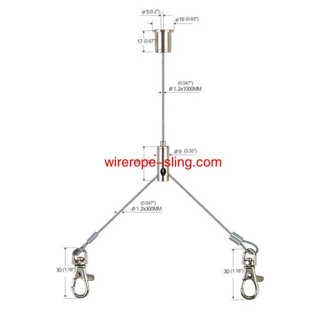 Y - type nickel plated Brass Art Cable suspension and Picture suspension Kit yw86021